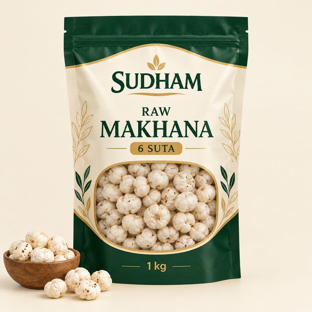 Sudham Raw Makhana (Fox Nuts) – 6 Suta, 1 kg