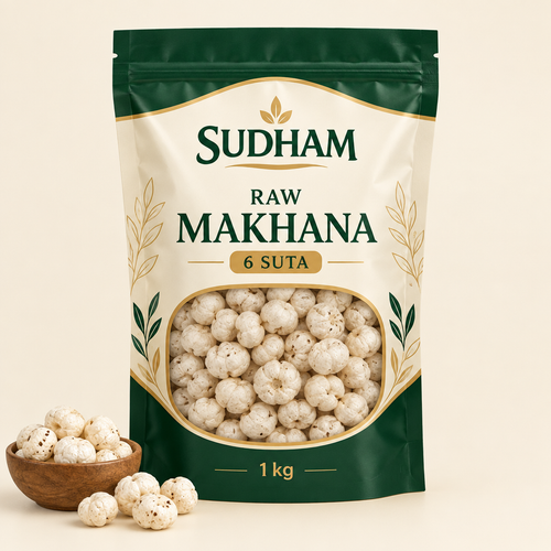 Sudham Raw Makhana (Fox Nuts) – 6 Suta, 1 kg